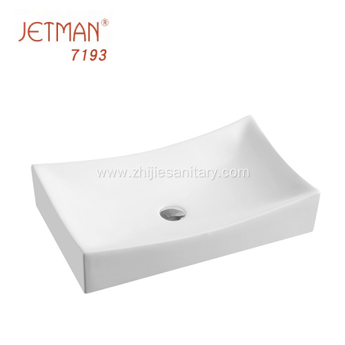 Rectangular ceramic bathroom home decorative sink